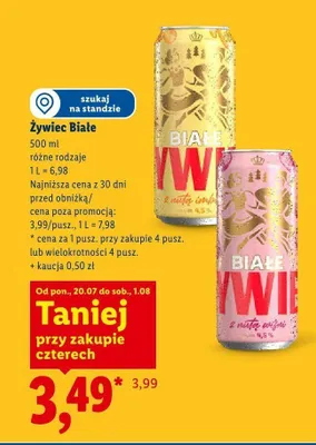Piwo Żywiec Białe promocja w Lidl