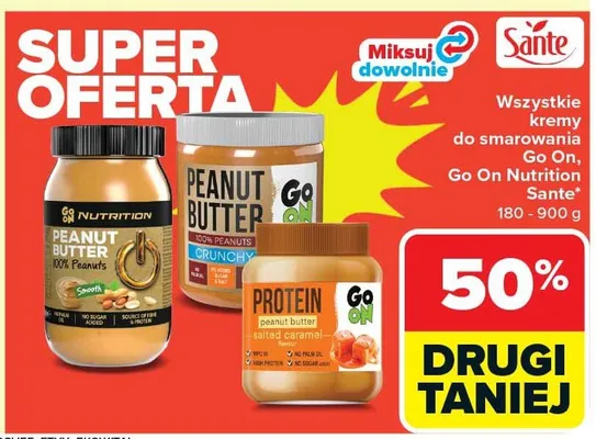 Wszystkie kremy do smarowania Go On Nutrition promocja w Carrefour