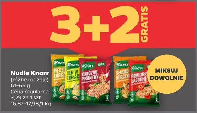 Nudle Knorr promocja w Netto