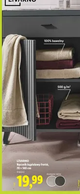 Ręcznik kąpielowy frotté, 70 × 140 cm promocja w Lidl