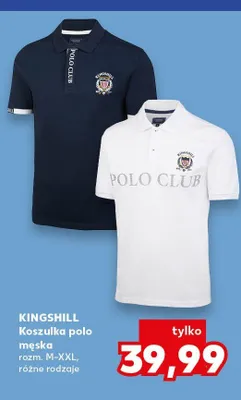 Koszulka polo męska KINGSHILL rozm. M-XXL promocja w Kaufland
