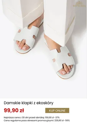 Klapki damskie z ekoskóry Wittchen promocja w Wittchen