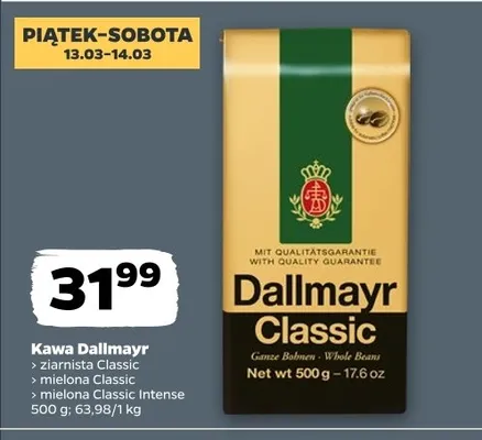 Kawa Dallmayr Classic, mielona Classic Intense promocja w Netto
