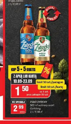Piwo Žatecký Světlý Ležák promocja w Chorten