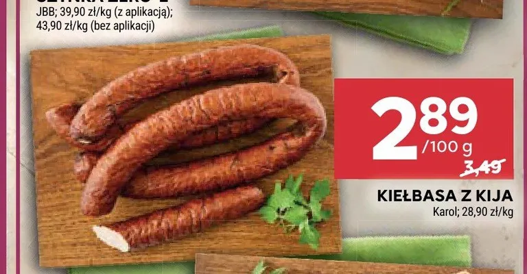 Kiełbasa z kija Karol promocja w Stokrotka