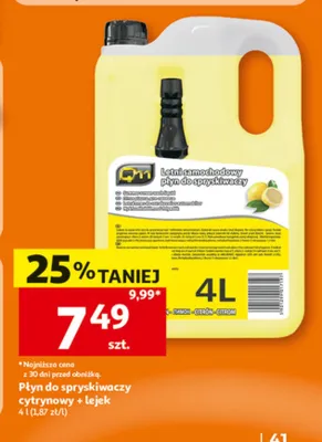 Letni płyn do spryskiwaczy cytrynowy z lejkiem Q11 promocja w Auchan