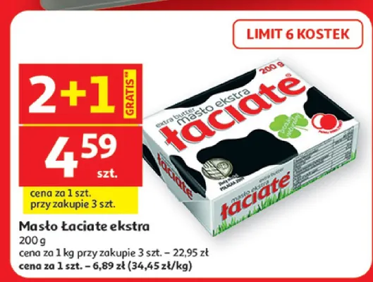 Masło Łaciate ekstra promocja w Auchan