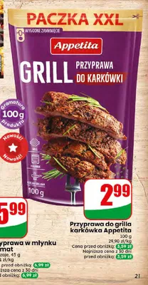 Przyprawa do grilla karkówka Appetita promocja w Dino