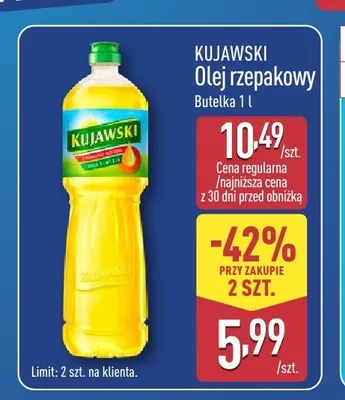 Olej rzepakowy Kujawski Kujawski kruszwica promocja w Aldi