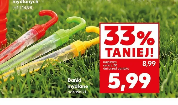 Bańki mydlane parasolki promocja w Kaufland