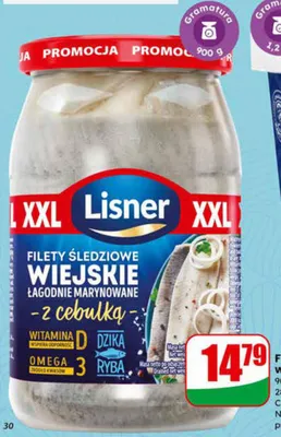 Filety śledziowe wiejskie łagodnie marynowane z cebulką promocja w Dino