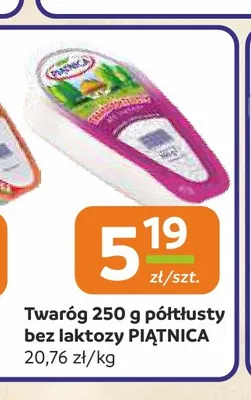 Twaróg półtłusty bez laktozy Piątnica promocja w Społem Częstochowa