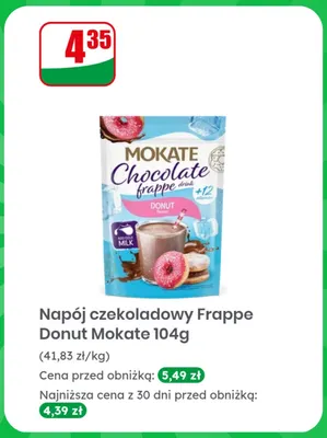 Napój czekoladowy Frappe Donut Mokate promocja w Dino
