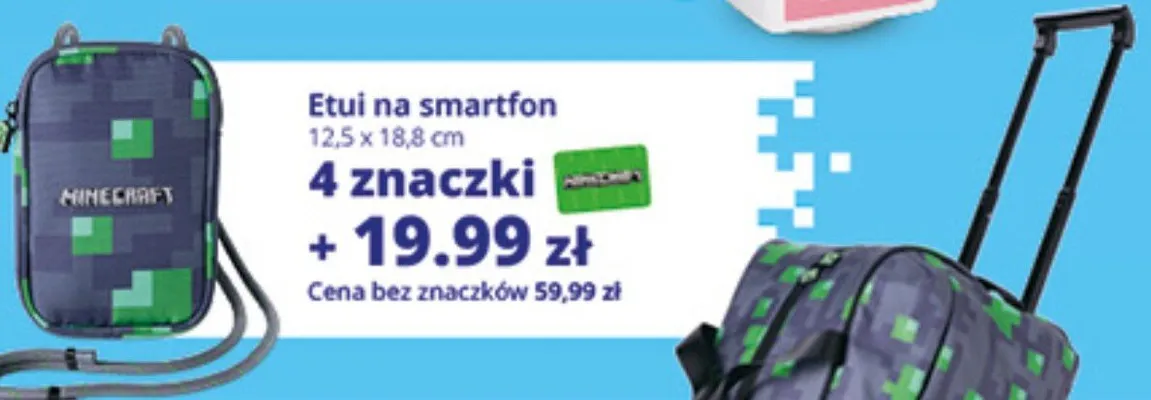 Etui na smartfon Minecraft 12,5x18,8cm promocja w Auchan