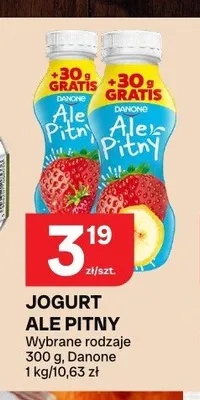 Jogurt pitny truskawkowy Danone Ale Pitny promocja w Chorten