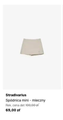 Spódnica mini Stradivarius mleczny promocja w Lounge by Zalando