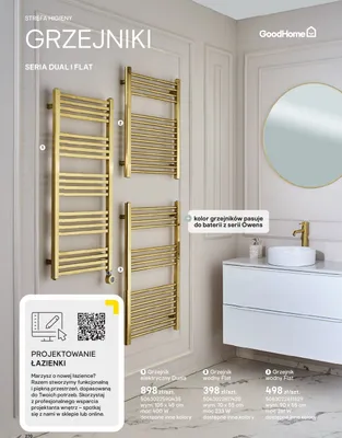 Grzejnik elektryczny GoodHome Duala 105x45 cm 400W promocja w Castorama