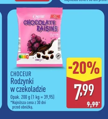 Rodzynki w czekoladzie Choceur promocja w Aldi