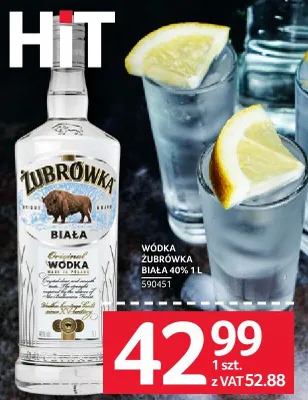 Wódka Żubrówka Biała 40% 590451 promocja w Selgros