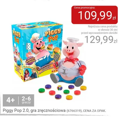 Gra zręcznościowa Piggy Pop 2.0 promocja w Smyk