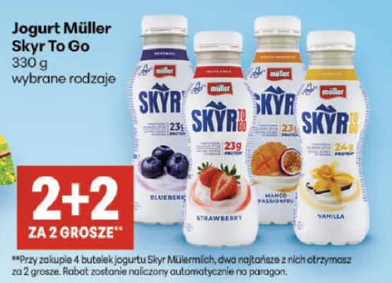 Jogurt Müller Skyr To Go promocja w Delikatesy Centrum