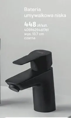 Bateria umywalkowa niska Hansgrohe My Sport czarna promocja w Castorama