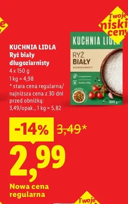Ryż biały długoziarnisty promocja w Lidl