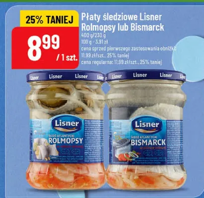 Płaty śledziowe Lisner Bismarck promocja w POLOmarket
