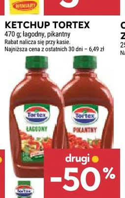 Ketchup łagodny Tortex promocja w Stokrotka