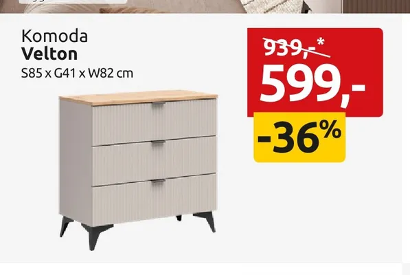 Komoda Velton promocja w Black Red White