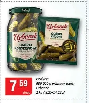 Ogórki konserwowe Urbanek promocja w Chorten