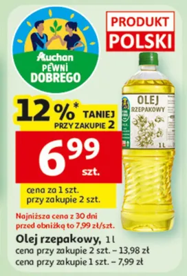 Olej rzepakowy promocja w Auchan