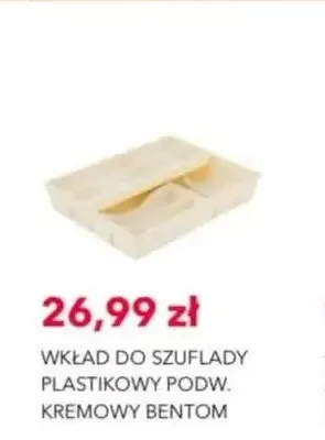 Wkład do szuflady plastikowy podwójny Bentom promocja w Nela