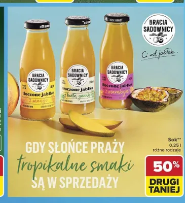 Sok Bracia Sadownicy Tłoczone Jabłko z mango promocja w Carrefour
