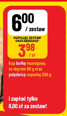 Zestaw bułka twarogowa ze skyrem + polędwica sopocka Pekpol promocja w POLOmarket
