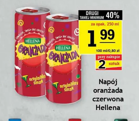 Napój oranżada czerwona Hellena promocja w Gram Market