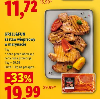 Zestaw wieprzowy w marynacie Grill & Fun promocja w Lidl