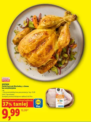 Polski kurczak Biesiadny z chowu bez antybiotyków Rzeźnik promocja w Lidl