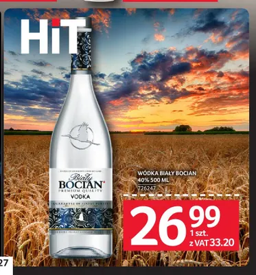 Wódka Biały Bocian 40% promocja w Selgros