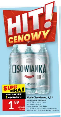 Woda niegazowana Cisowianka promocja w Twój Market