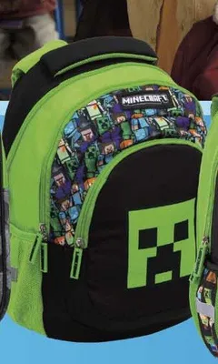 Plecak szkolny Minecraft Creeper promocja w Carrefour
