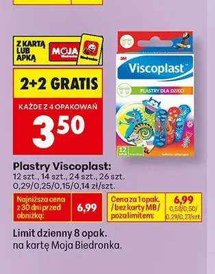 Plastry Viscoplast 12 szt. promocja w Biedronka