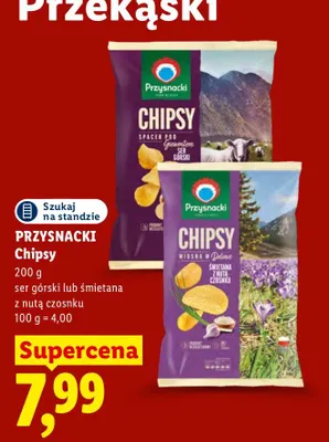 Chipsy śmietana z nutą czosnku Przysnacki promocja w Lidl