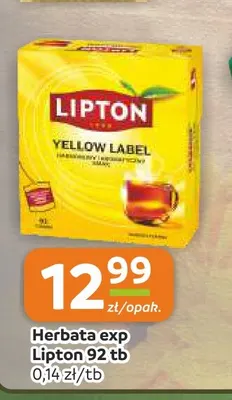 Herbata ekspresowa Lipton Yellow Label promocja w Społem Częstochowa