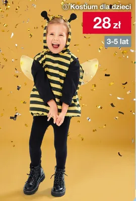 Kostium dla dzieci pszczoła 3-5 lat promocja w Woolworth