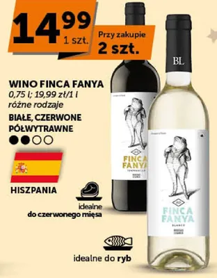 Wino Finca Fanya białe 0,75l promocja w ABC
