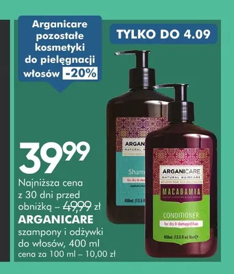 Odżywka do włosów Arganicare Macadamia promocja w Super-Pharm