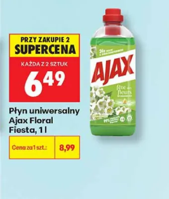Płyn uniwersalny Ajax Floral Fiesta promocja w Biedronka