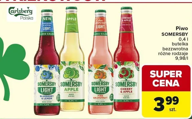 Piwo Somersby Light Blueberry & Lemon promocja w Carrefour Market
