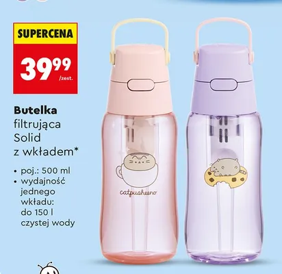 Butelka filtrująca Solid z wkładem promocja w Biedronka